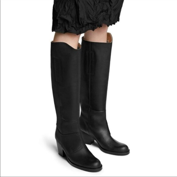 Acne Studio Pistol tall dark brown  heeled boots - Picture 2 of 16